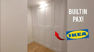 Built in IKEA pax wardrobe Custom look at a fraction of the cost