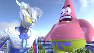 Ultraman Z Naughty Vs Patrick Spongebob Giant Bubble Fight Compilation.jpg