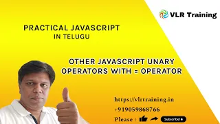 Other JavaScript Unary Operators with the Operator 18 Practical JavaScript Training Telugu