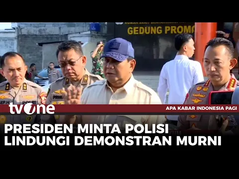 Presiden Prabowo Ditemani Kapolri Jenguk Korban di RS Polri Kramat Jati