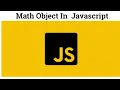 18 math object in javascript