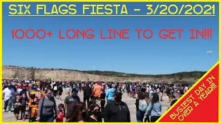 HUGE Spring Break 2021 Crowd - Six Flags Fiesta Busiest Day Ever