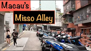 4K Walking Macau Streets Beco Do Misso Rua De Santa Filomena 大炮台下街 