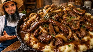 The BEST Quick Beef and Onion Skillet Tender and Juicy