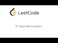 LeetCode 31 Next Permutation Python