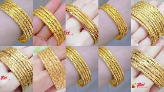Stunning Everyday Wear Gold Bangles | Modern & Traditional Gold Jewelry Styles