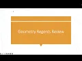 Geometry Regents Review 2026 Must-Know Questions Exam Strategies Part 1