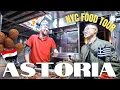 Inside Astoria NYC Food Carts Restaurants Greek Halal Egyptian Food Tour NYC 24 Hours Eating