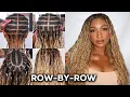 DIY BOHO KNOTLESS BRAIDS row-by-row full install for beginners so you can do it yourself
