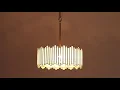 LNC Tifany Modern Brass Gold Drum Chandelier-4 Lights