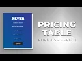 Responsive Pricing Table Using HTML CSS