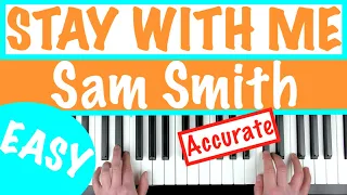 Download How to play STAY WITH ME - Sam Smith Slow Easy Piano Chords Tutorial MP3