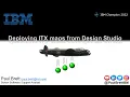Deploying ITX maps from Design Studio