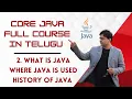 2 Introduction to Java in Telugu What is Java History of Java Core Java in Telugu