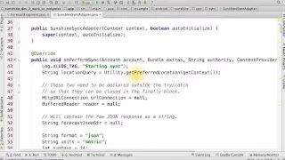 Finish the SyncAdapter - Developing Android Apps