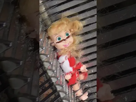 Doll vs Bread Slicer Gone Wrong 😱🍞 #dollvsslicer #dollvsbreadslicer #toyvslicer #breadslicer #doll