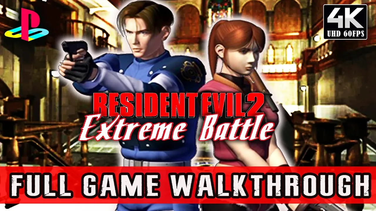 RESIDENT EVIL 2 (1998) Extreme Battle Level 3 | Full Game - NO DAMAGE Walkthrough【4K】