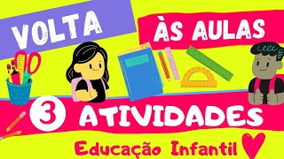 🔴3 ATIVIDADES DE VOLTA ÀS AULAS| RECURSOS FÁCEIS📚