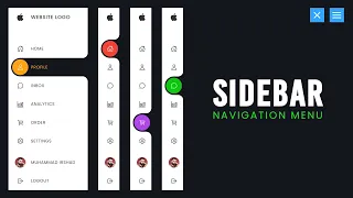 Dashboard Sidebar Menu using Html CSS Vanilla Javascript Curve Outside