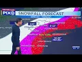 What time is the snow starting in NY NJ