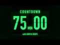75 Minute Countdown Timer Flip Clock with Simple Beeps