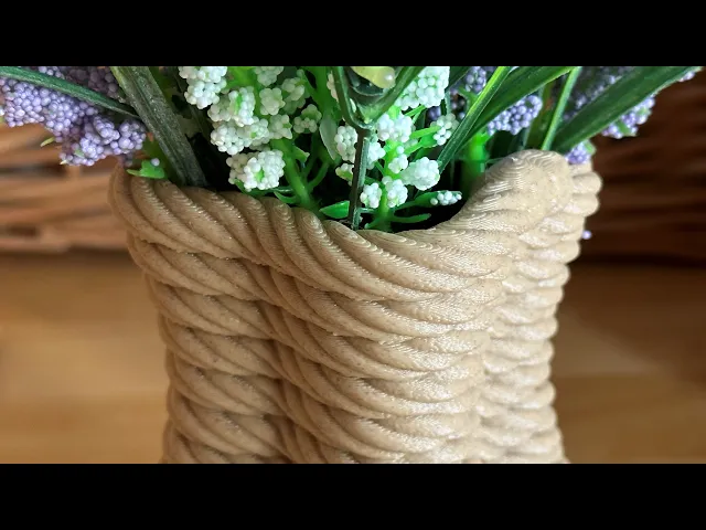 Four Corner Coiled Rope Vase video thumbnail