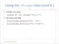 CIT130 Intro to Swing Components