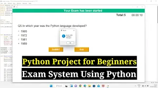 Exam System in Python Quiz Application in Python in Tkinter with Database GUI Quiz in Python