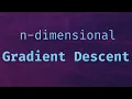 Gradient Descent n-Dimensional Python Implementation