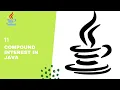 Compound Interest in Java Calculation of CI Eclipse IDE