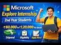 Microsoft Explore Intern India 2026 2nd Year Students Eligibility How to Apply