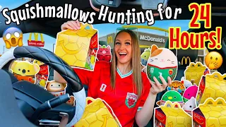 SQUISHMALLOWS HUNTING AT MCDONALDS FOR 24 HOURS!!🫢🍟⁉️*23 TO COLLECT - FIFA WORLD CUP!!*😱🤞🏻⚽️🏆