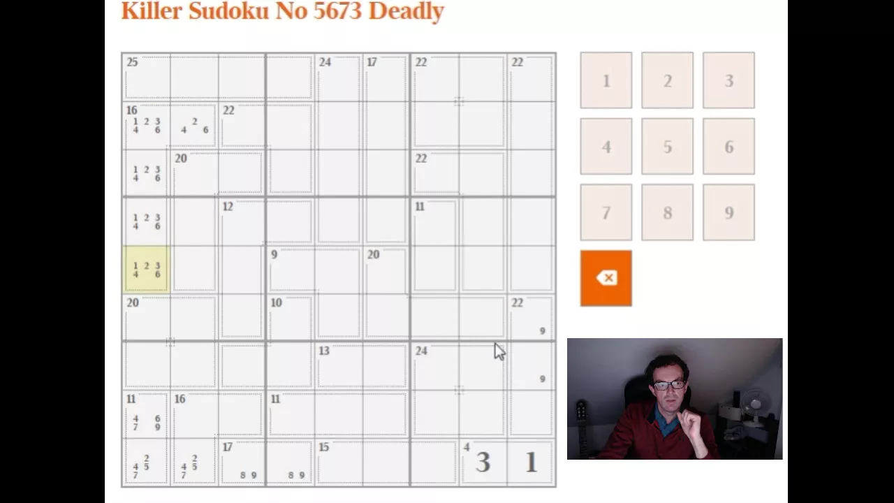 How to solve the Deadly-rated Killer Sudoku from The Times on 14 October