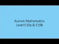 Kumon Mathematics E19a E19b