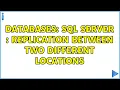 Databases SQL Server replication between two different locations 2 Solutions
