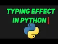 Create a Text Typing Effect in PYTHON with Tkinter