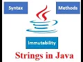 Strings in Java Syntax Methods Immutability Advantages and Disadvantages - PART 1