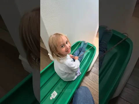 This Dad Turned Stairs Into a Fun Slide for His Daughter wood working art_hand crafts_#shorts