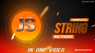 Complete JavaScript String Methods in one