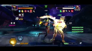 MCoC Kushala vs Weapon X on node 41 scared stiff bubble shield power focus 2