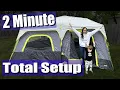 CORE 10 Person Lighted Instant Cabin Tent Setup Tear Down and First Impression