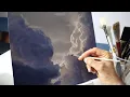 How to paint clouds - realistic storm cloud painting tutorial