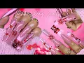 MINIMALIST PINK VALENTINES DAY NAILS TRENDING NAIL ART ACRYLIC NAILS INSPO