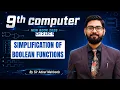 Simplification of boolean functions boolean algebra rules 9th computer new book 2025