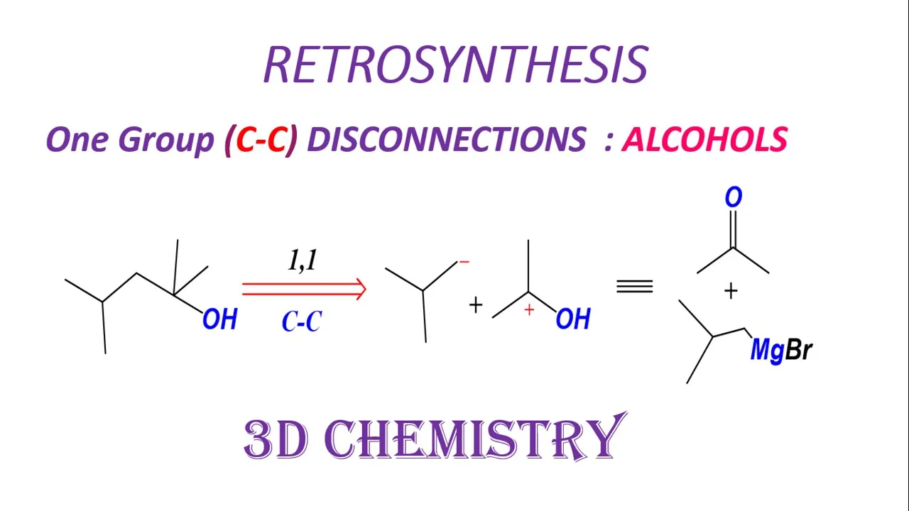 One Group C-C disconnections | disconnection of alcohols  | retrosynthesis lecture#1
