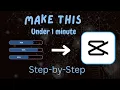 How To Make a Cool Progress Bar in CapCut Fast