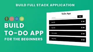 Full Stack ToDo App Node React Express MongoDB Tutorial
