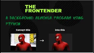 Remove image background with python in just few lines of code Remove background using python
