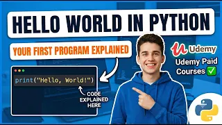 2 Hello World in Python Your First Python Program Explained Udemy Paid Courses