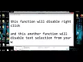 how to disable right click and text selection from your website with javascript